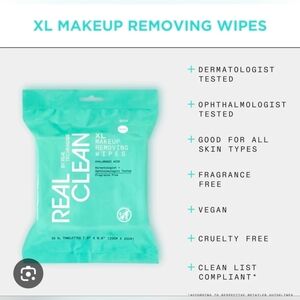 Real Techbiques XL Makeup Removing Wipes - 25ct BNIB